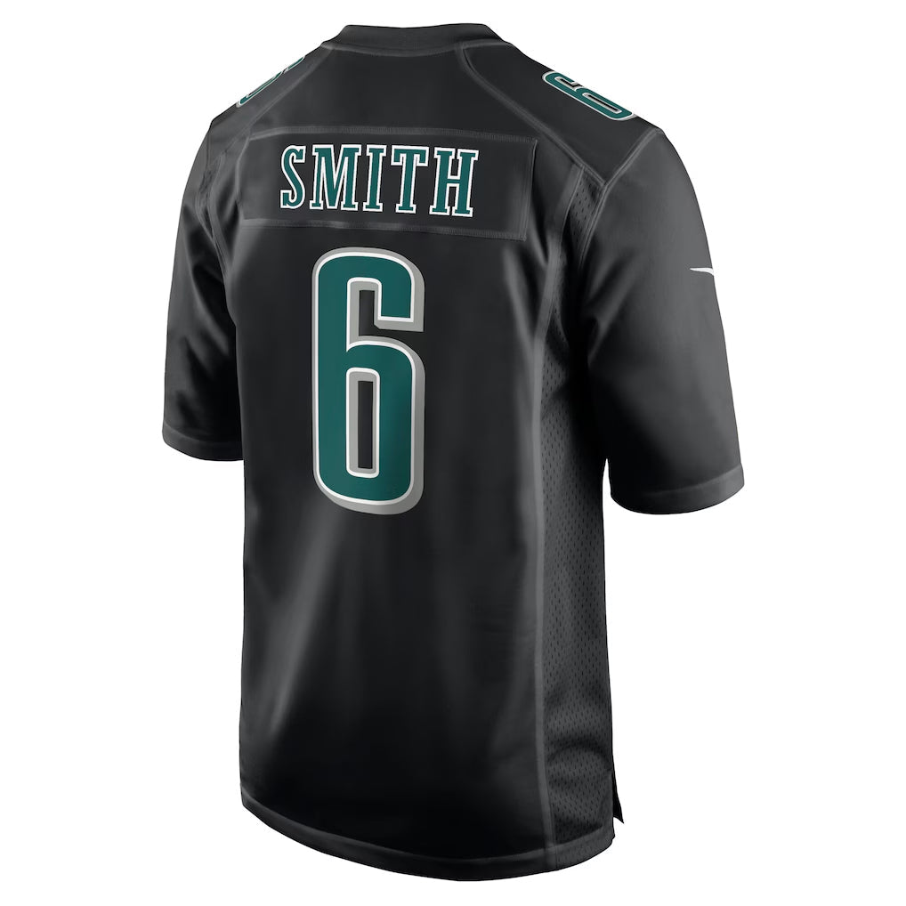 Odoa P.Eagles #6 DeVonta Smith Player Carbon Black Fashion Game Stitched Jerseys