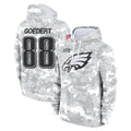 Odoa P.Eagles #88 Dallas Goedert Player Arctic Camo Salute to Service Pullover Hoodies Limited Game Stitched Jerseys