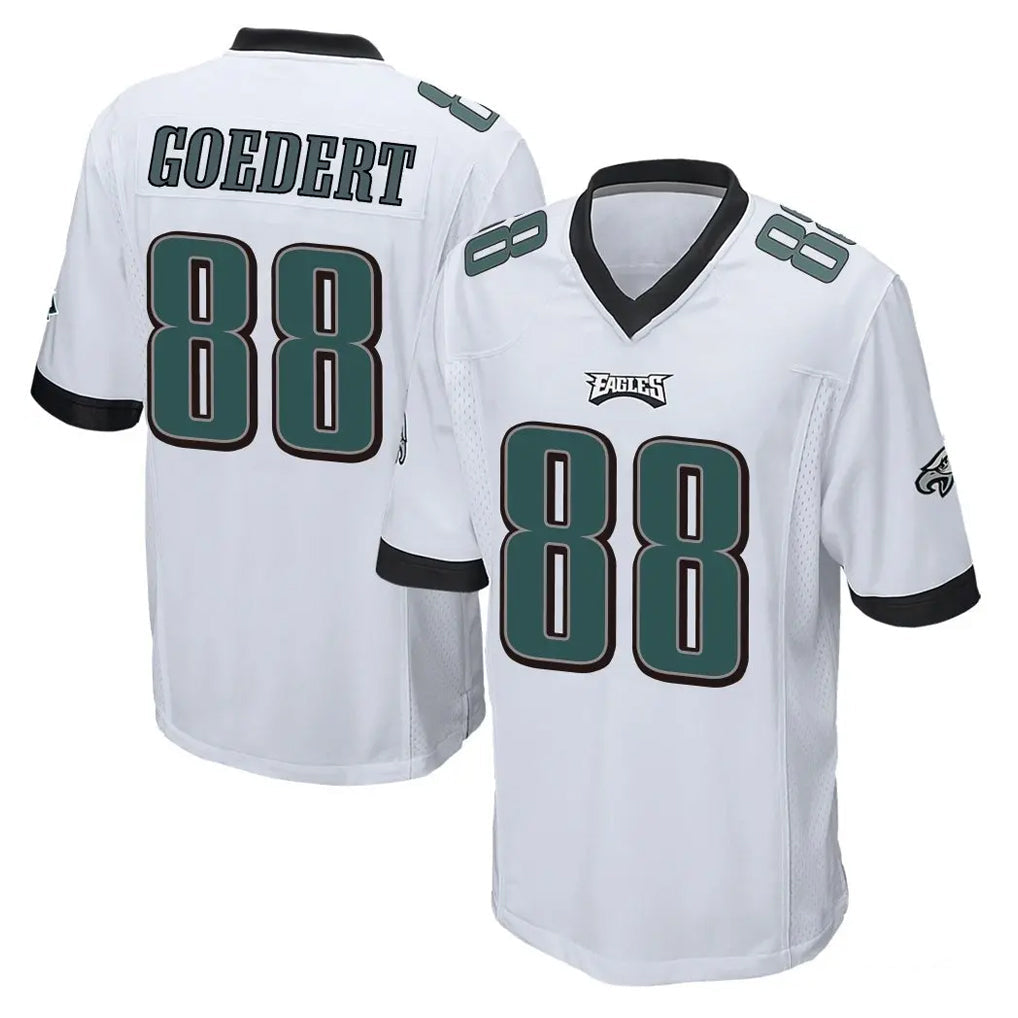 Odoa P.Eagles #88 Dallas Goedert Player White Home Game Stitched Jerseys