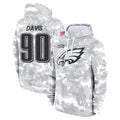 Odoa P.Eagles #90 Jordan Davis Player Arctic Camo Salute to Service Pullover Hoodies Limited Game Stitched Jerseys