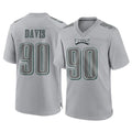 Odoa P.Eagles #90 Jordan Davis Player Gray Atmosphere Fashion Home Game Stitched Jerseys