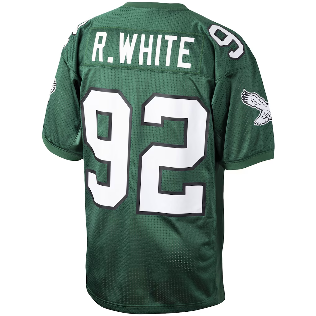 Odoa P.Eagles #92 Reggie White Mitchell & Ness Green Authentic Throwback Retired Player Stitched Puhic Jersey