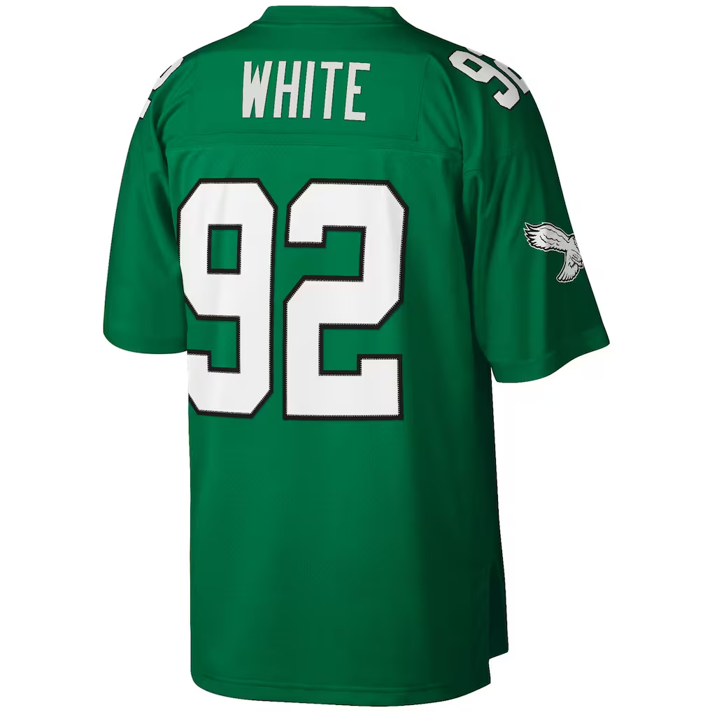 Odoa P.Eagles #92 Reggie White Mitchell & Ness Kelly Green Legacy Replica Stitched Puhic Jersey