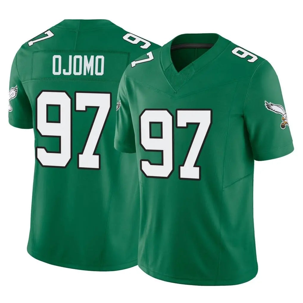 Odoa P.Eagles #97 Moro Ojomo Player Green Kelly Alternate Vapor F.U.S.E. Home Game Stitched Jerseys