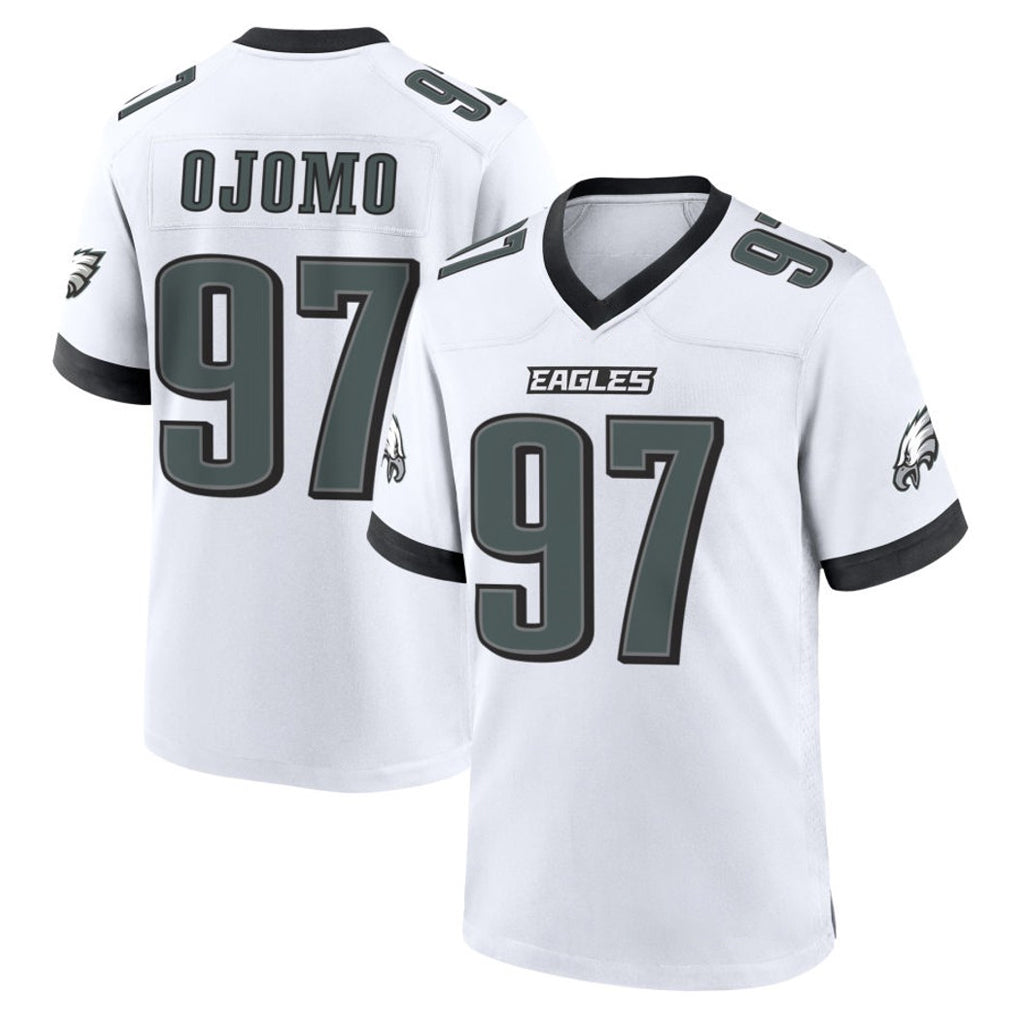 Odoa P.Eagles #97 Moro Ojomo Player White Game Home Stitched Jerseys