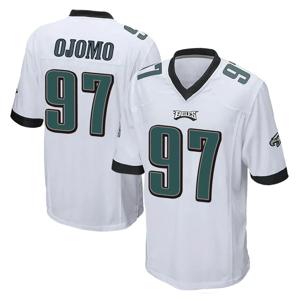 Odoa P.Eagles #97 Moro Ojomo Player White Home Game Stitched Jerseys