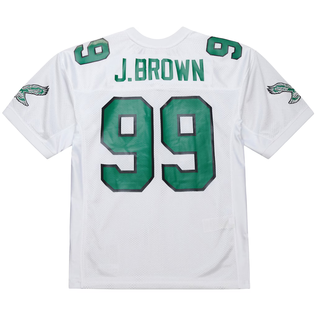 Odoa P.Eagles #99 Jerome Brown Mitchell & Ness White 1991 Authentic Throwback Retired Player Jersey Stitched Puhic