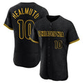 Odoa P.Phillies #10 J.T. Realmuto Player Black Snake Skin City Home Limited Elite Stitched Jerseys