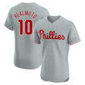 Odoa P.Phillies #10 J.T. Realmuto Player Gray Home Limited Elite Stitched Jerseys
