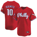 Odoa P.Phillies #10 J.T. Realmuto Player Red Phillies & Eagles Vapor Premier Limited Stitched Jerseys