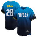 Odoa P.Phillies #28 Alec Bohm Player Blue City Connect Home Limited Stitched Jerseys