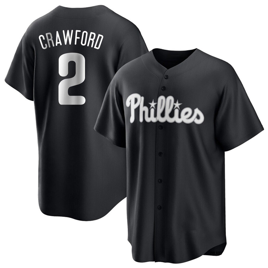 Odoa P.Phillies #2 Justin Crawford Player Black Alt Fashion Home Game Stitched Jerseys