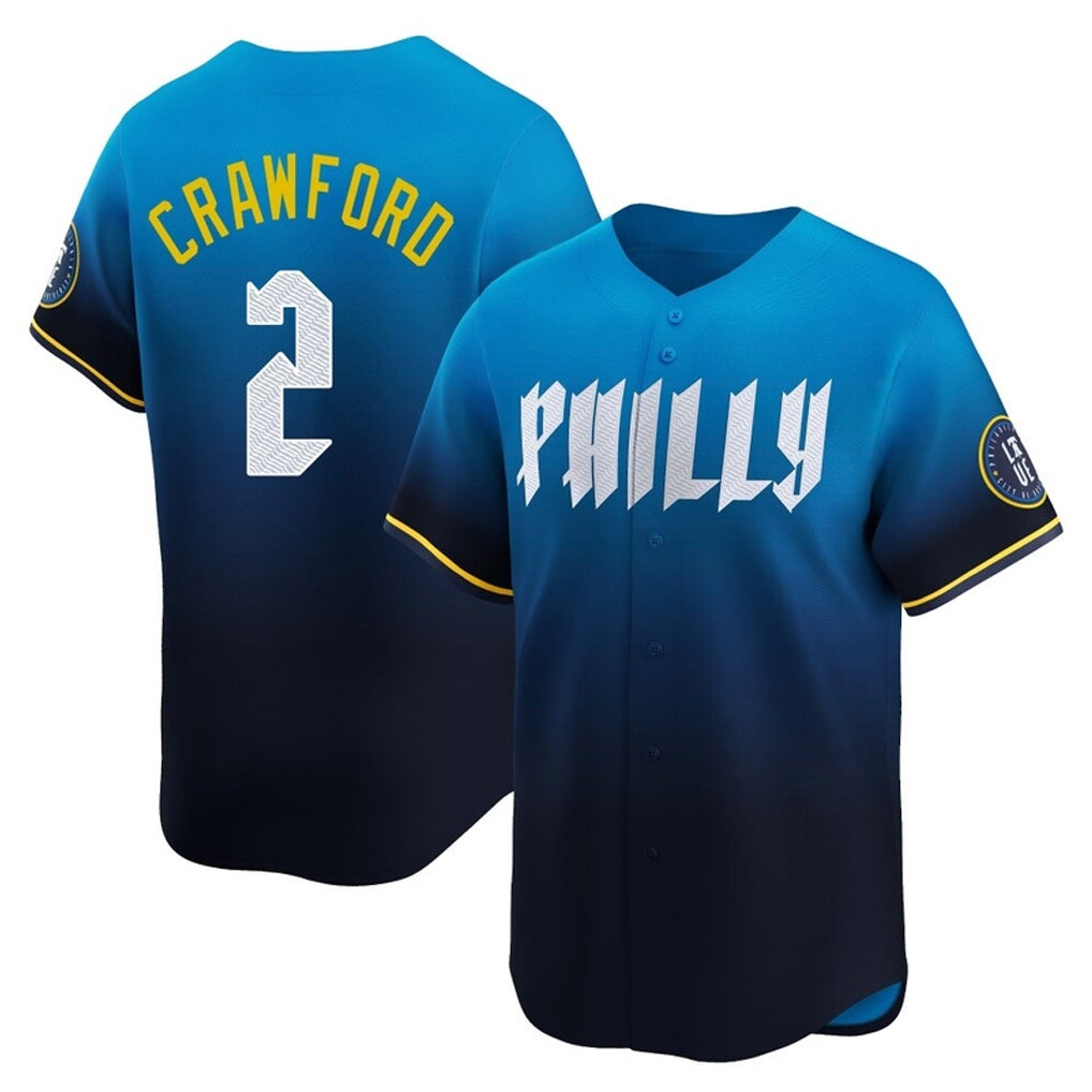 Odoa P.Phillies #2 Justin Crawford Player Blue City Connect Home Limited Stitched Jerseys