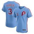 Odoa P.Phillies #3 Bryce Harper Player Light Blue Home Limited Elite Stitched Jerseys