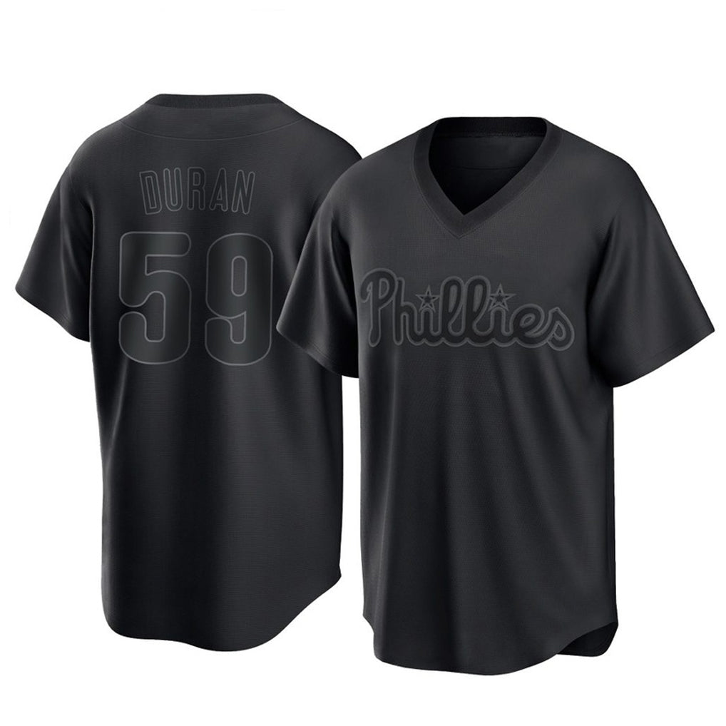 Odoa P.Phillies #59 Jhoan Duran Player Black Pitch Fashion Limited T-shirt Stitched Jerseys