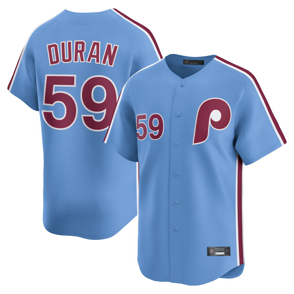 Odoa P.Phillies #59 Jhoan Duran Player Light Blue Home Limited Stitched Jerseys