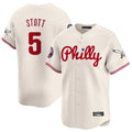 Odoa P.Phillies #5 Bryson Stott Player Cream Phillies & Eagles Vapor Premier Limited Stitched Jerseys
