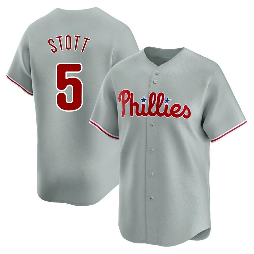 Odoa P.Phillies #5 Bryson Stott Player Gray Home Limited Stitched Jerseys