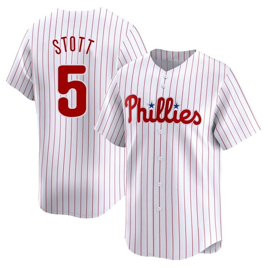 Odoa P.Phillies #5 Bryson Stott Player White Home Limited Stitched Jerseys