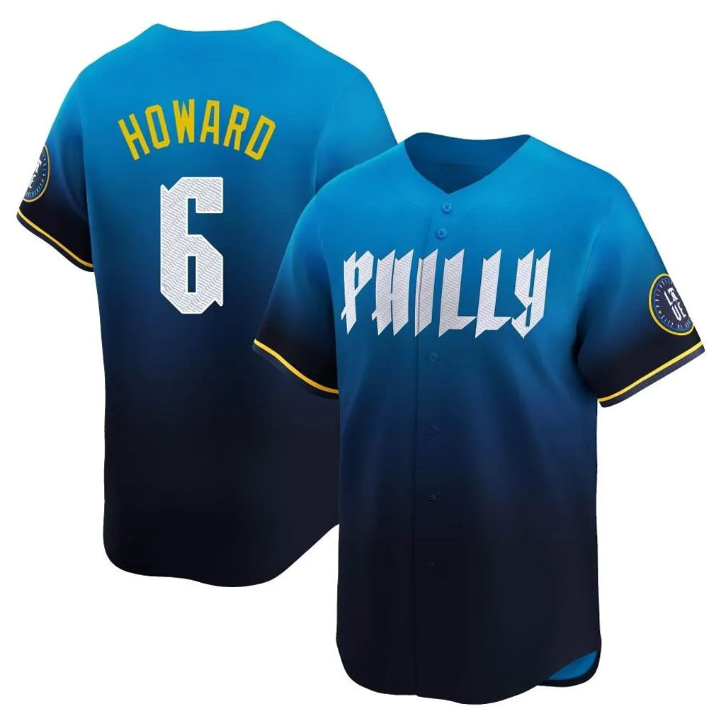 Odoa P.Phillies #6 Ryan Howard Player Blue City Connect Home Limited Stitched Jerseys