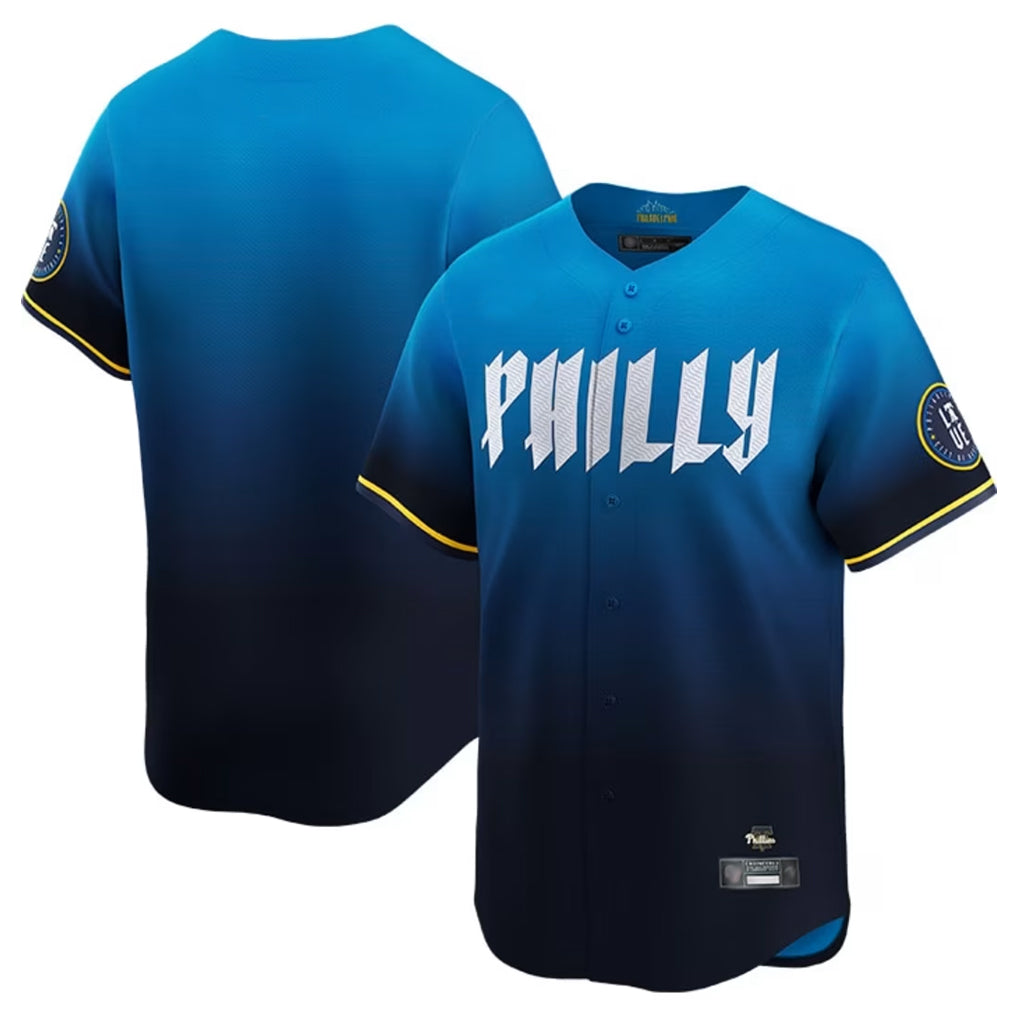 Odoa P.Phillies Blank Player Blue City Connect Home Limited Stitched Jerseys