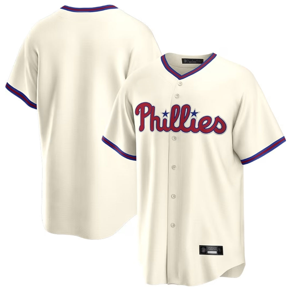 Odoa P.Phillies Blank Player Cream Home Game Stitched Jerseys