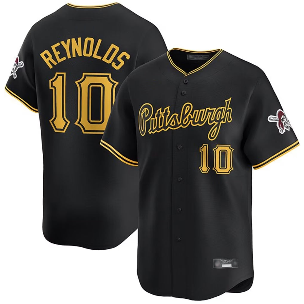 Odoa P.Pirates #10 Bryan Reynolds Player Black Alt Home Limited Stitched Jerseys
