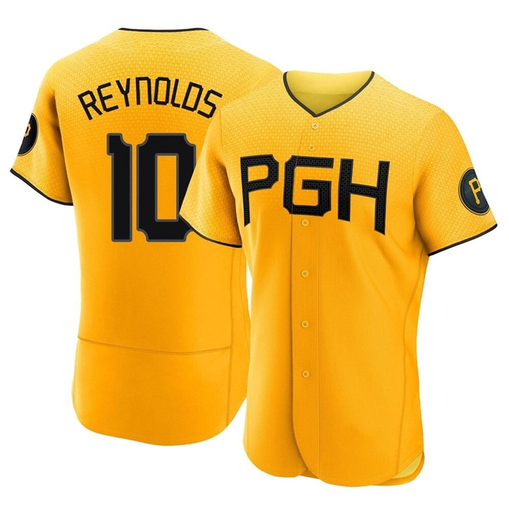 Odoa P.Pirates #10 Bryan Reynolds Player Gold City Connect Home Limited Elite Stitched Jerseys