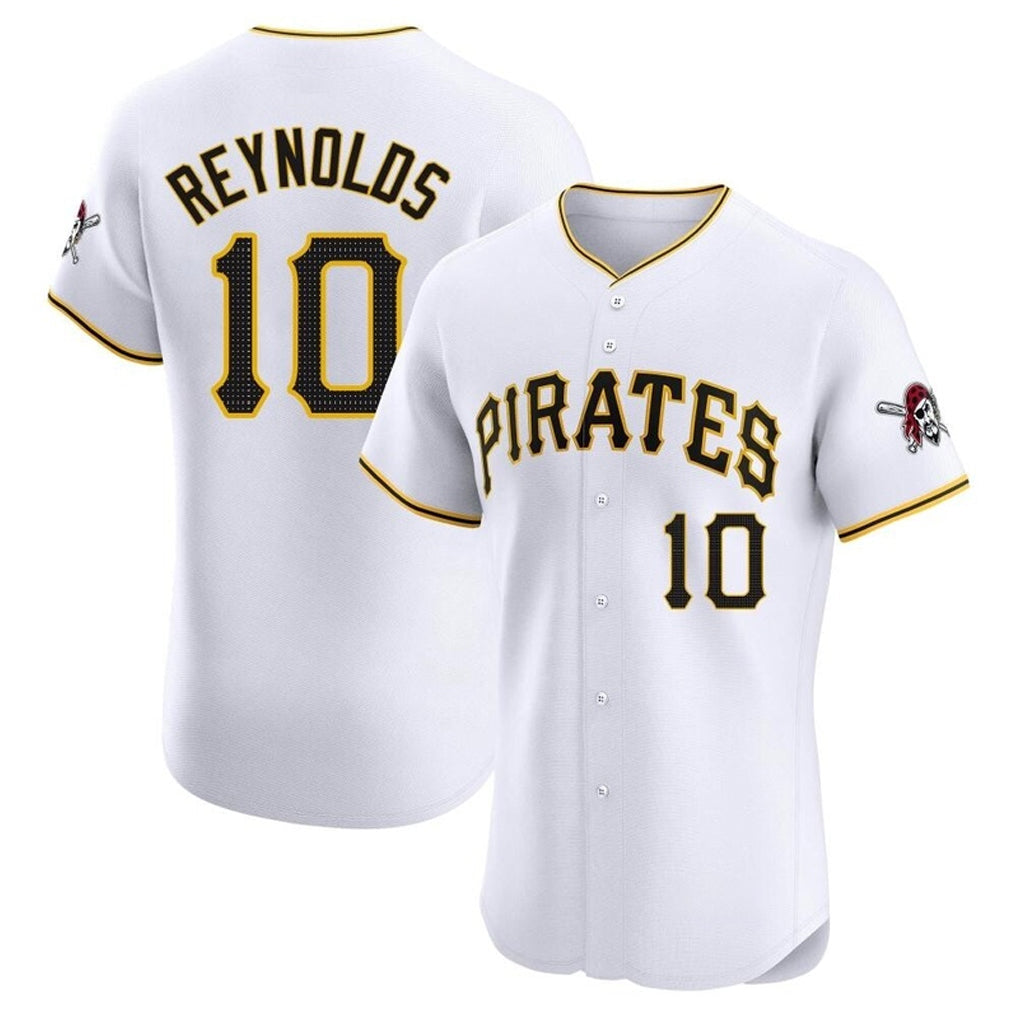 Odoa P.Pirates #10 Bryan Reynolds Player White Home Limited Elite Stitched Jerseys