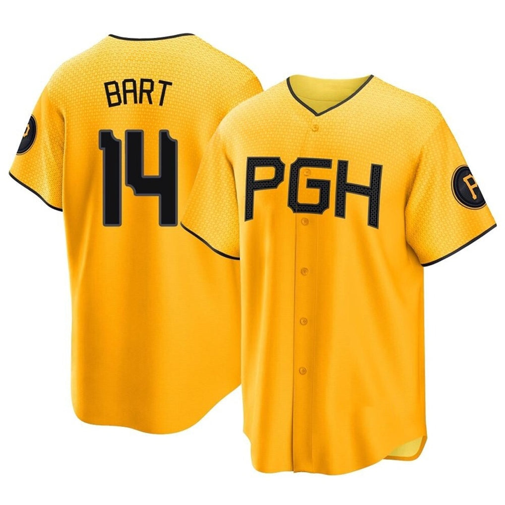 Odoa P.Pirates #14 Joey Bart Player Gold City Connect Home Game Stitched Jerseys