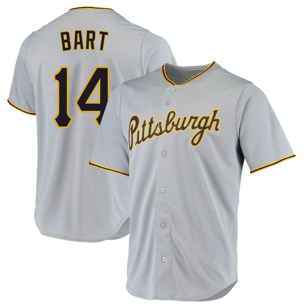 Odoa P.Pirates #14 Joey Bart Player Gray Road Home Game Stitched Jerseys