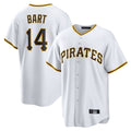 Odoa P.Pirates #14 Joey Bart Player White Home Game Stitched Jerseys