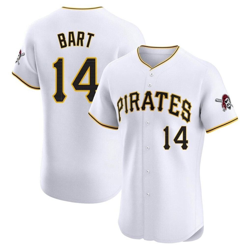Odoa P.Pirates #14 Joey Bart Player White Home Limited Elite Stitched Jerseys