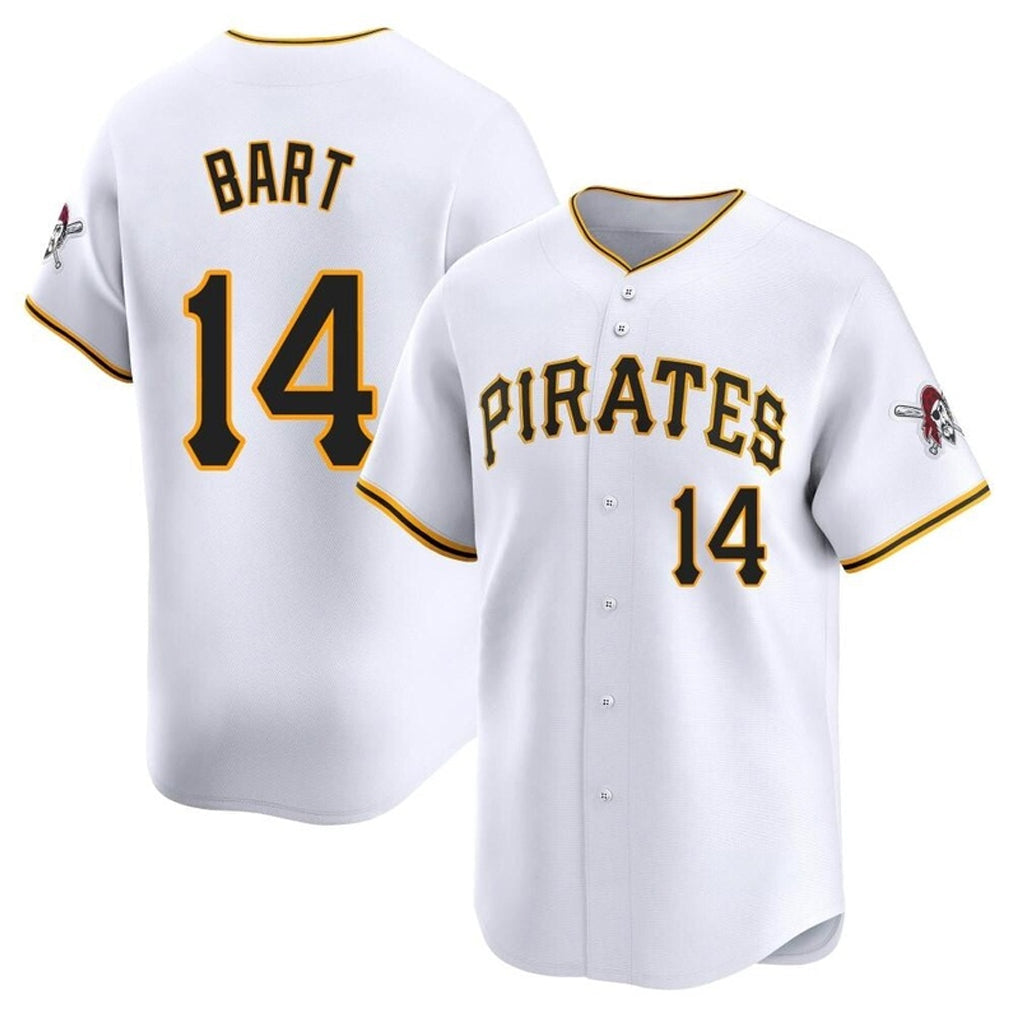 Odoa P.Pirates #14 Joey Bart Player White Home Limited Stitched Jerseys