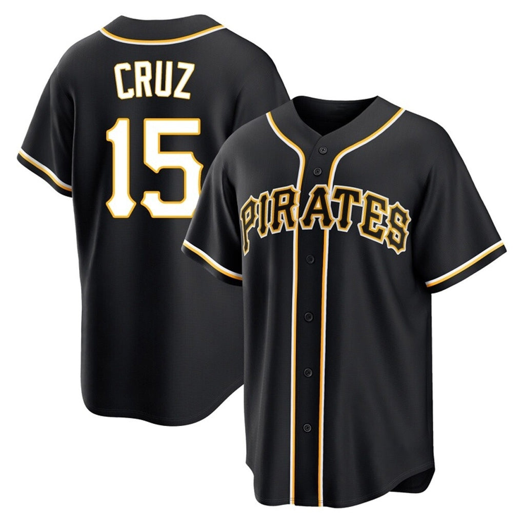 Odoa P.Pirates #15 Oneil Cruz Player Black Fashion Out Home Game Stitched Jerseys