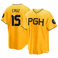 Odoa P.Pirates #15 Oneil Cruz Player Gold City Connect Home Game Stitched Jerseys