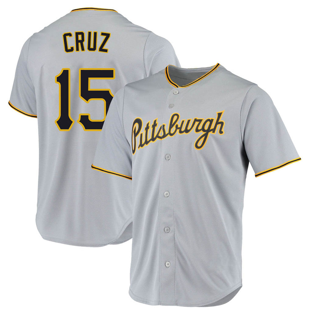Odoa P.Pirates #15 Oneil Cruz Player Gray Road Home Game Stitched Jerseys