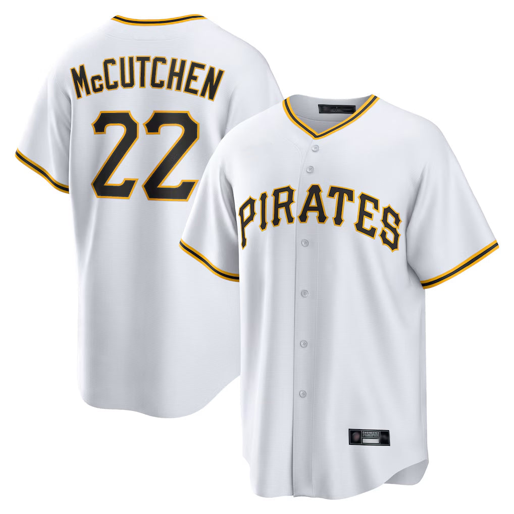 Odoa P.Pirates #22 Andrew McCutchen Player White Home Game Stitched Jerseys