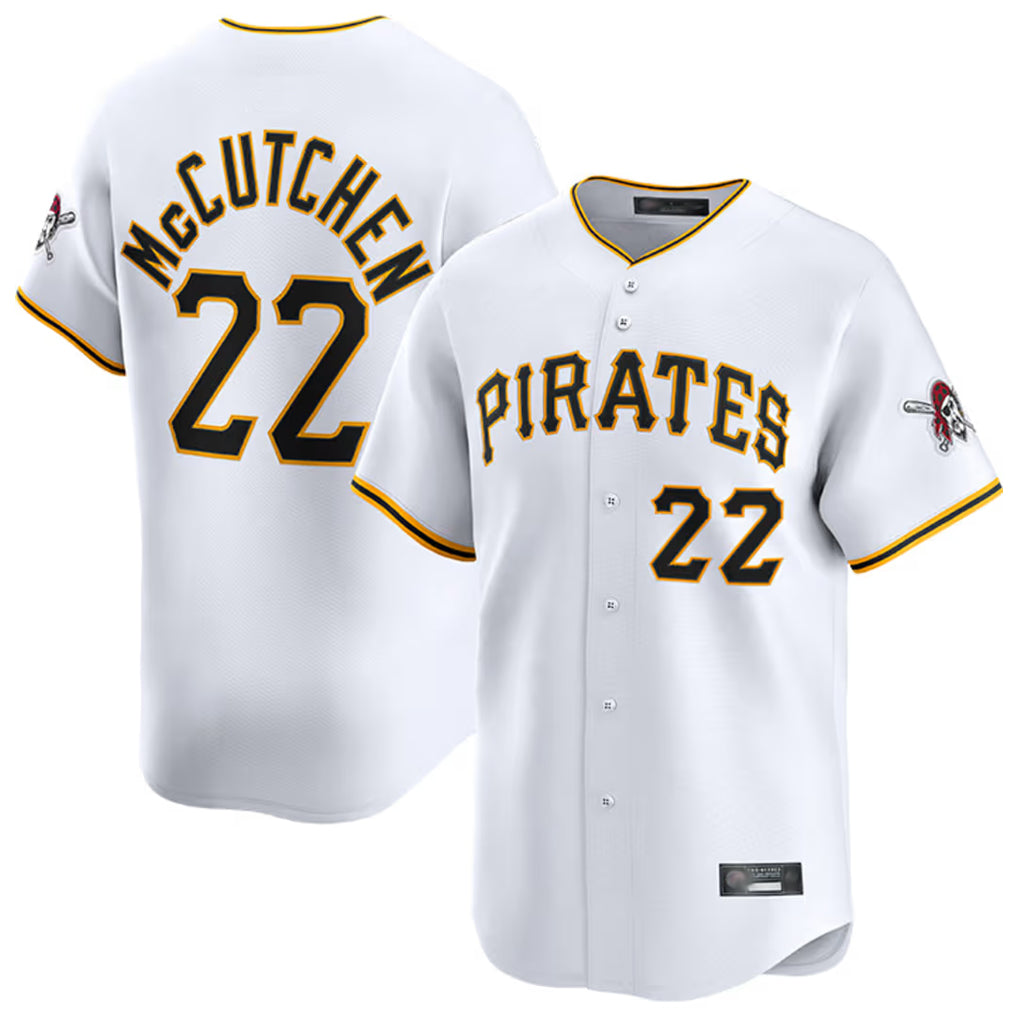 Odoa P.Pirates #22 Andrew McCutchen Player White Home Limited Stitched Jerseys