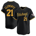 Odoa P.Pirates #21 Roberto Clemente Player Black Alt Home Limited Stitched Jerseys
