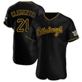 Odoa P.Pirates #21 Roberto Clemente Player Black Home Limited Elite Stitched Jerseys