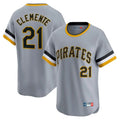 Odoa P.Pirates #21 Roberto Clemente Player Gray Throwback Cooperstown Collection Limited T-shirt Stitched Jerseys