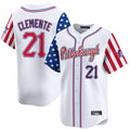 Odoa P.Pirates #21 Roberto Clemente Player White 2025 Independence Day Vapor Premier Limited Stitched Jerseys
