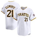 Odoa P.Pirates #21 Roberto Clemente Player White Home Limited Stitched Jerseys