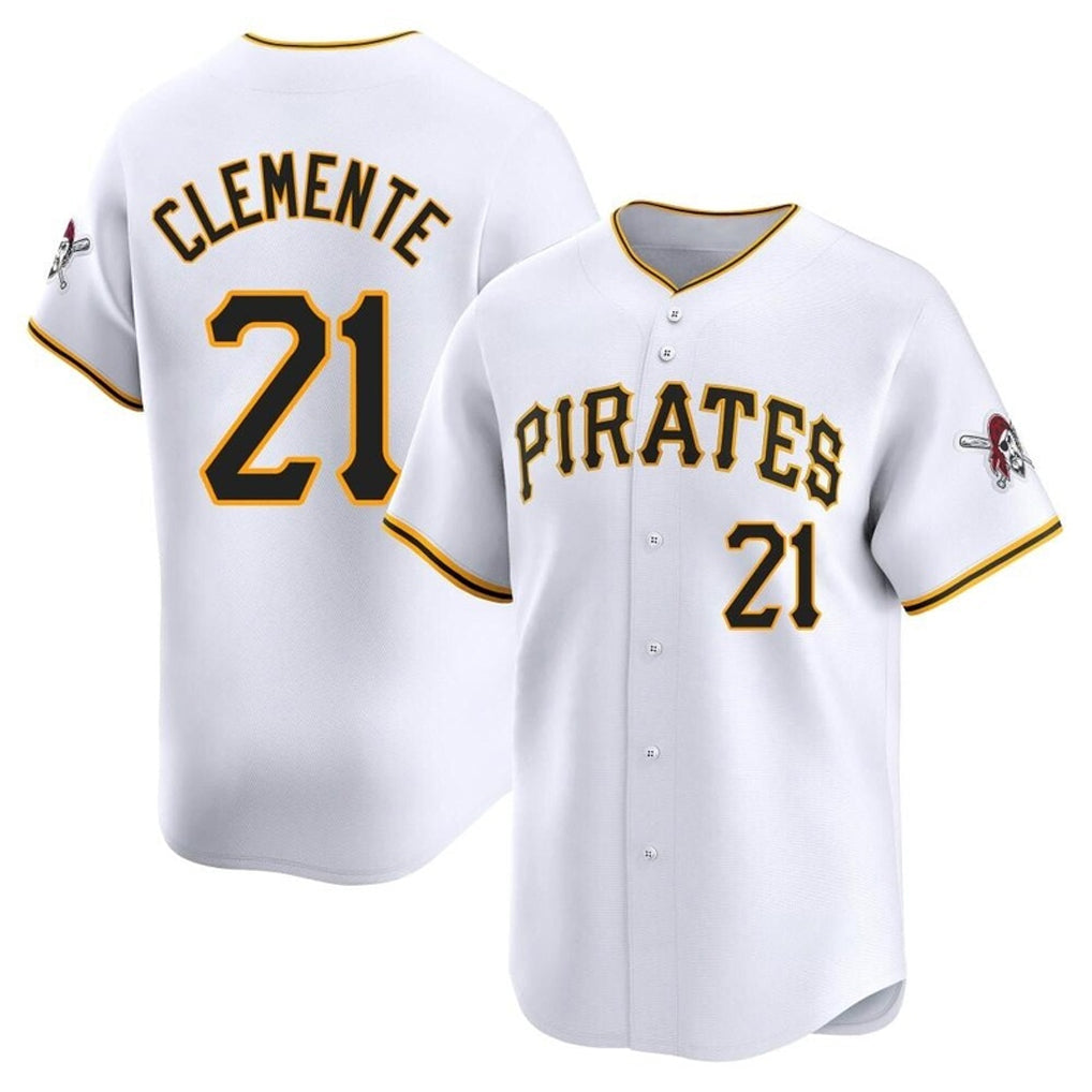 Odoa P.Pirates #21 Roberto Clemente Player White Home Limited Stitched Jerseys