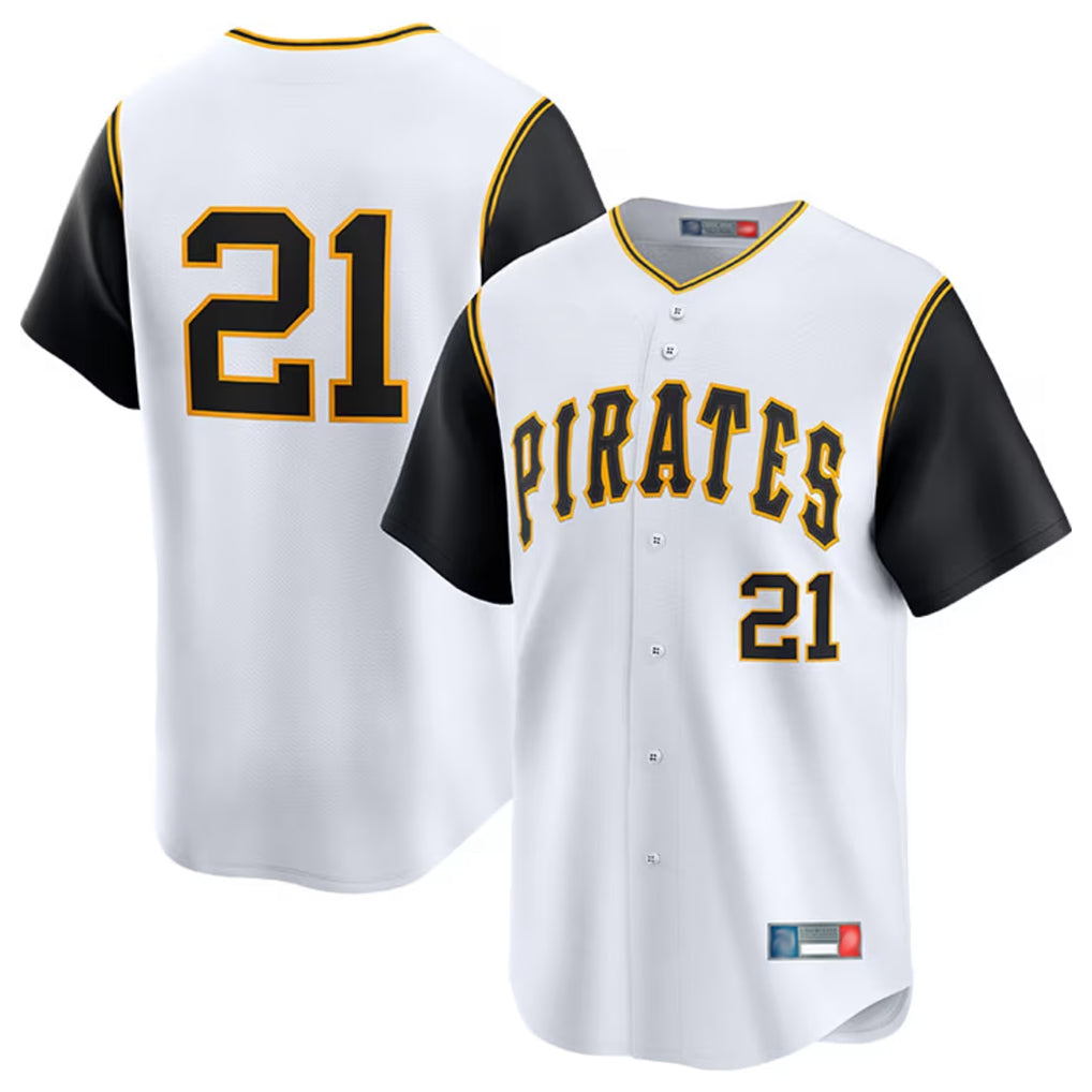 Odoa P.Pirates #21 Roberto Clemente Player White Throwback Cooperstown Limited Stitched Jerseys