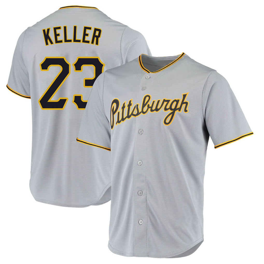 Odoa P.Pirates #23 Mitch Keller Player Gray Road Home Game Stitched Jerseys