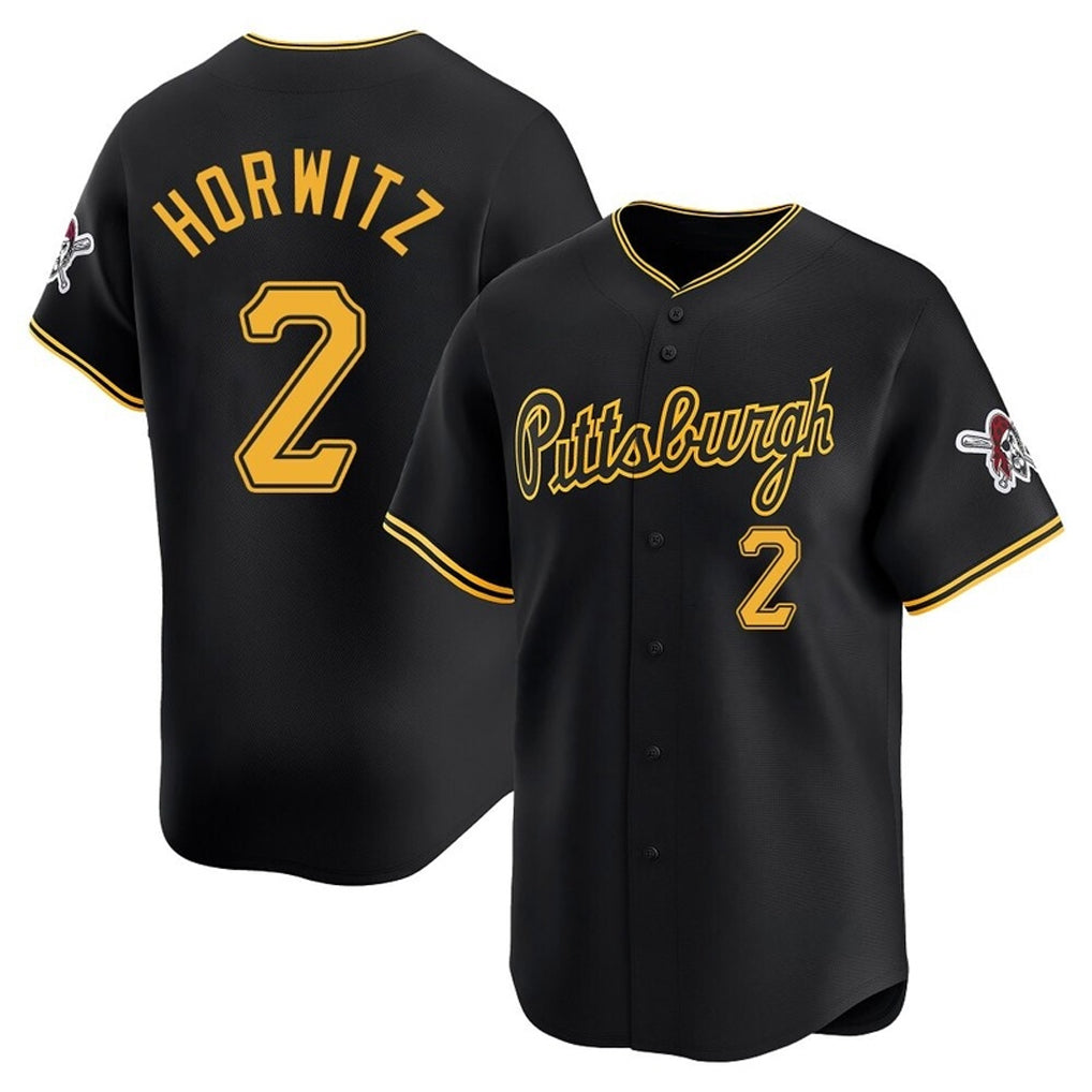 Odoa P.Pirates #2 Spencer Horwitz Player Black Alt Home Limited Stitched Jerseys