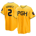 Odoa P.Pirates #2 Spencer Horwitz Player Gold City Connect Home Game Stitched Jerseys