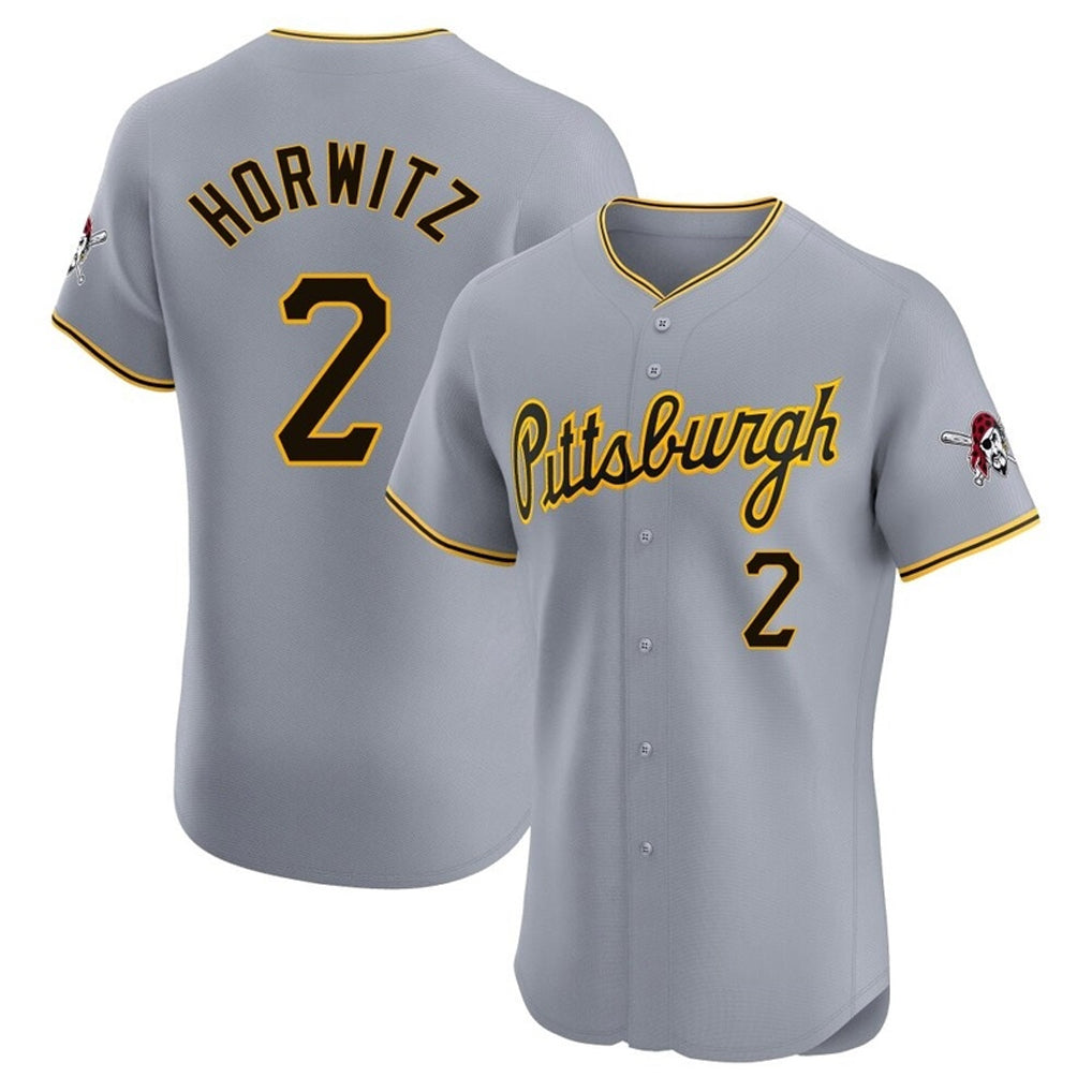 Odoa P.Pirates #2 Spencer Horwitz Player Gray Road Home Limited Elite Stitched Jerseys